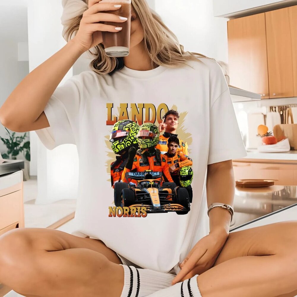Retro Lando Norris T-Shirt-Lando Norris F1, Lando Norris Shirt